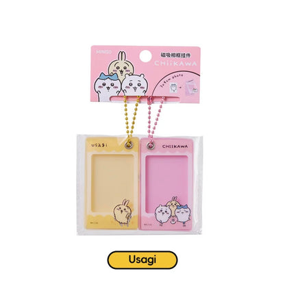 ChiiKawa X Miniso | ChiiKawa Hachiware Usagi Magnetic Photo Frame Keychain - Kawaii items Room Decoration