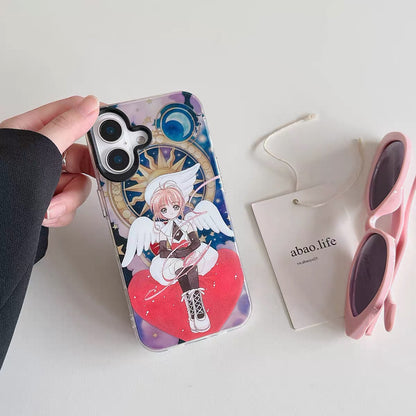 CardCaptorSakura Retro Comic Laser Case | Part 4 Cosplay Style Queen King & Angel - Phone Case Samsung Galaxy S26 S25 S24 S23 S22 S21 FE Ultra Edge