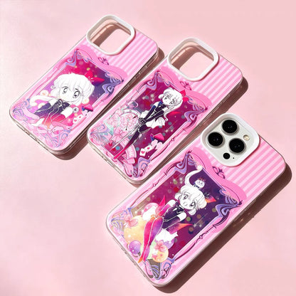 Japanese Comic Saint Tail Laser Case | Part2 Pink Stripe 3 Styles - Phone Case Samsung Galaxy S26 S25 S24 S23 S22 S21 FE Ultra Edge