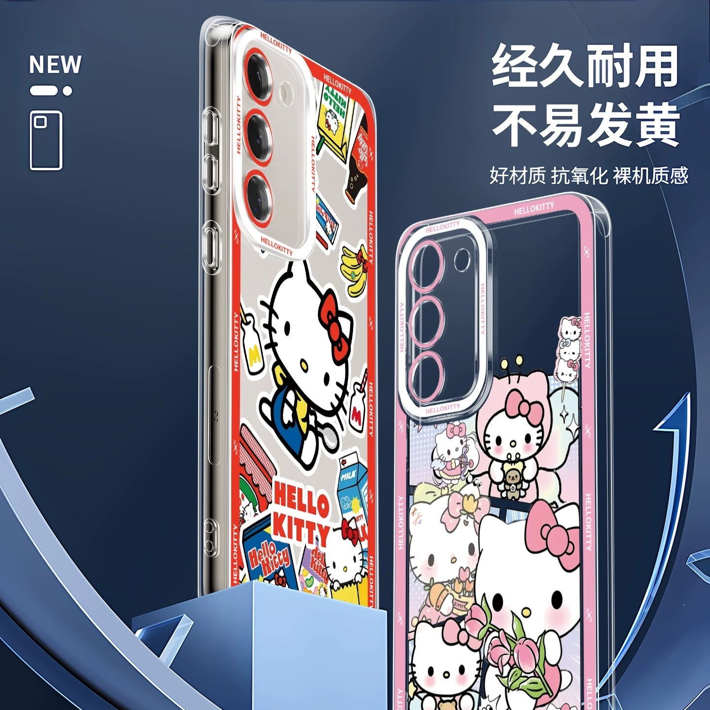 Japanese Cartoon Hello Kitty | Vintage Kitty Pink Version - Phone Case Samsung Galaxy S26 S25 S24 S23 S22 S21 FE Ultra Edge