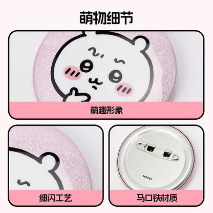 ChiiKawa X Miniso | ChiiKawa Hachiware Usagi Momonga Kurimanju Rakko Metal Pin - Kawaii Item Cute Accessories