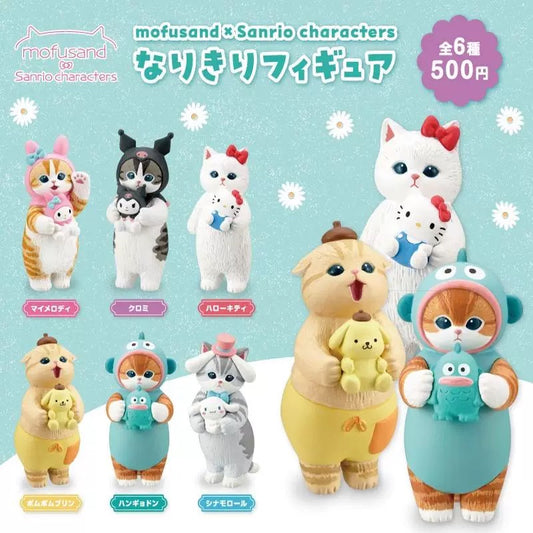 Japan Kitan Club Sanrio Characters x Mofusand Part 1 | Hello Kitty My Melody Kuromi Cinnamoroll Pompompurin Hangyodon- Full Set of 6