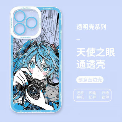 Japan Characters Miku Smile & Cute Version | 8 Styles - iPhone Case PLUS SE2 XS XR X 11 12 13 14 15 16 16e 17 17e Pro Promax 12mini 13mini
