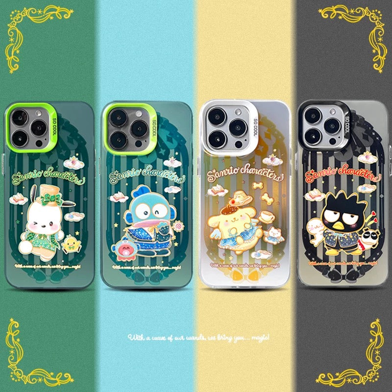 Japanese Cartoon Sanrio Magic School | Pochacco Wizard Laser Colour Clear - iPhone Case 11 12 13 14 15 16 Pro Promax