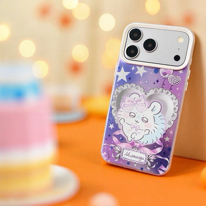 Japanese Cartoon ChiiKawa Ribbon Heart Cushion Laser Case | Chiikawa Hachiware Usagi Momonga 4 Styles - Phone Case Samsung Galaxy S26 S25 S24 S23 S22 S21 FE Ultra Edge