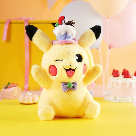 Japan Cartoon Pokemon Happy Party Plush Doll | Pikachu - Mascot Felt Plush Doll  Kawaii Decoration