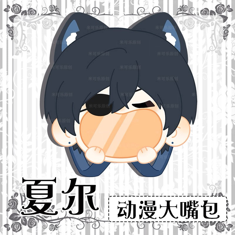 Japanese Anime  Black Butler Kuro Shitsuji | Ciel Phantomhive with Cat Ear Plush Cute Icon Itabag Backpack and Crossbody Bag - Cute Kawaii Item