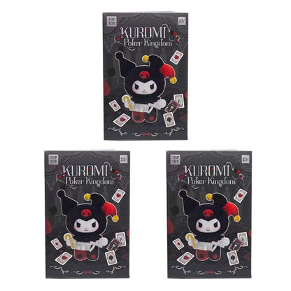 Three TOPTOY Kuromi Poker Kingdom Series blind boxes, designs not repeated