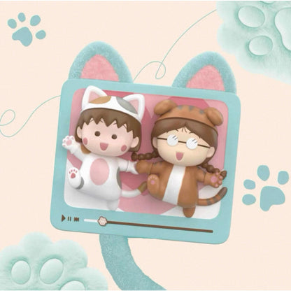 Holding Hands secret design - Chibi Maruko-chan cat-ear fridge magnet blind box figure