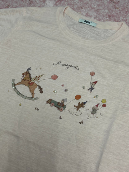 Korean Fashion Cute Animals Style T-Shirt Series | Flying Circus with Pearl- Kawaii Fashion Items