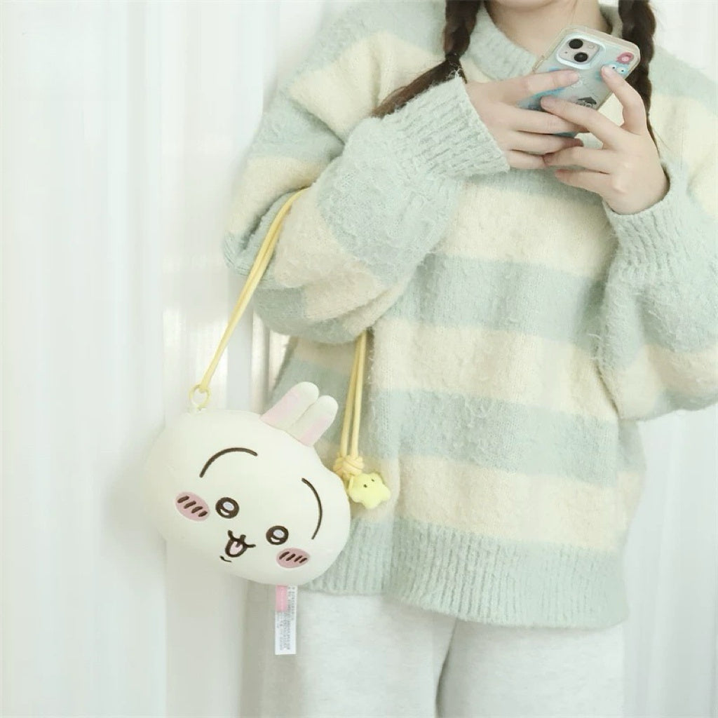 ChiiKawa X Miniso Plush Big Head Shouder Bag | ChiiKawa Hachiware Usagi - Kawaii items