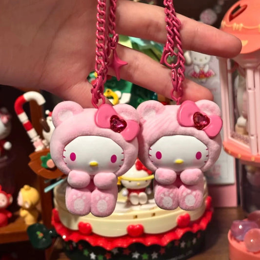 Miniso Sanrio Characters Gem Forest Animals Keychain | Hello Kitty My Melody Kuromi Cinnamoroll Pompompurin Pochacco - Collectable Toys Mystery Blind Box