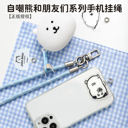 Japanese Cartoon Phone Back Clip with Phone Lanyard | Chiikawa Pink & Mint Green - for All Smart Phones (副本 5)