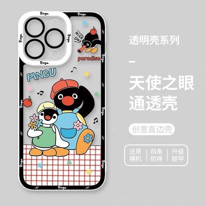 Cute Cartoon Lovely Penguin | Pingu & Friends 8 Styles - iPhone Case PLUS SE2 XS XR X 11 12 13 14 15 16 16e 17 17e Pro Promax 12mini 13mini