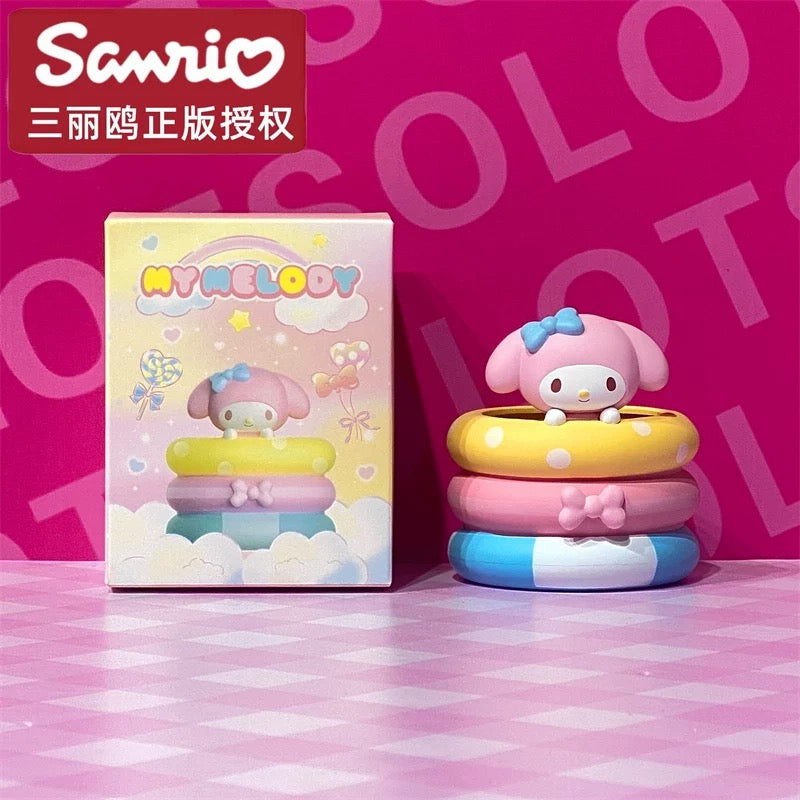 Top Toy x Sanrio Characters Amusement Park Desk Items | Hello Kitty My Melody Kuromi Cinnamoroll Pompompurin Pochocca - Collectable Toys Mystery Kawaii Stationery