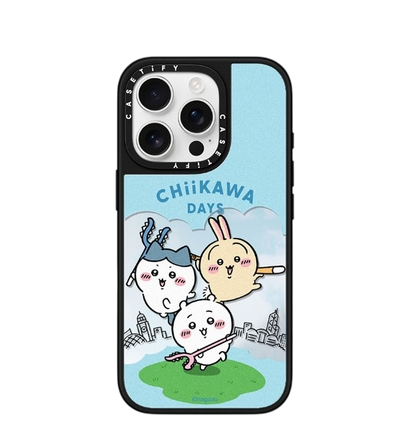 Japanese Cartoon ChiiKawa Mirror Phone Case | ChiiKawa Hachiware Usagi Chiikawa Days & Night Grid - iPhone Case 12 13 14 15 16 17 Pro Promax