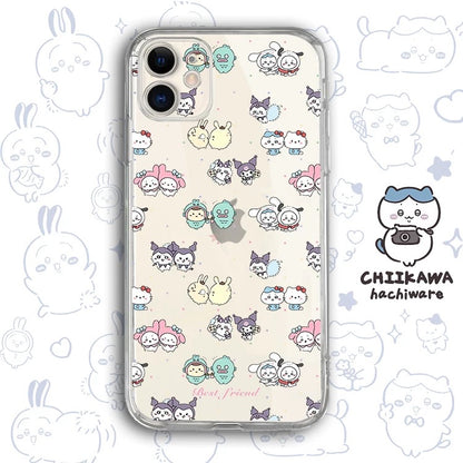 Japanese Cartoon Chiikawa Clean Case | Happy Fun Part2 Sanrio - Phone Case Samsung Galaxy S26 S25 S24 S23 S22 S21 FE Ultra
