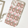 Teddy Bear with Ribbon iPhone case Kawaii Lovely Cute Lolita iPhone 6 7 8 PLUS SE2 XS XR X 11 12 13 14 15 16 Pro Promax 12mini 13mini
