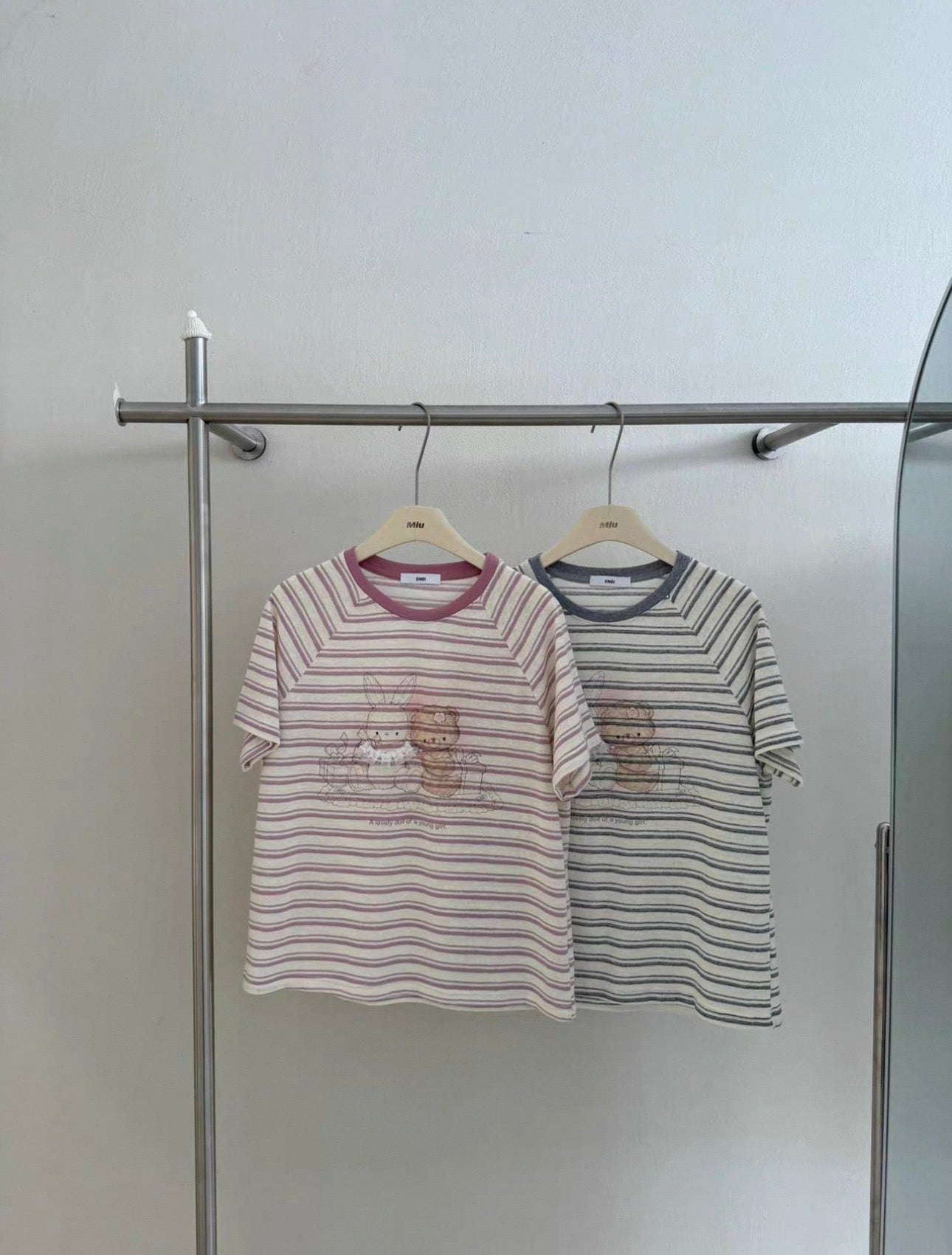 Korean Fashion Cute Animals Style T-Shirt Series | Vintage Bear & Rabbit Teddy - Kawaii Fashion Items