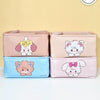 Mikko illustration Characters Fold Storage Basket | Bear Latte Dog Souffie Kitten Mousse Rabbit Cammy  - Bedroom Girl Gift
