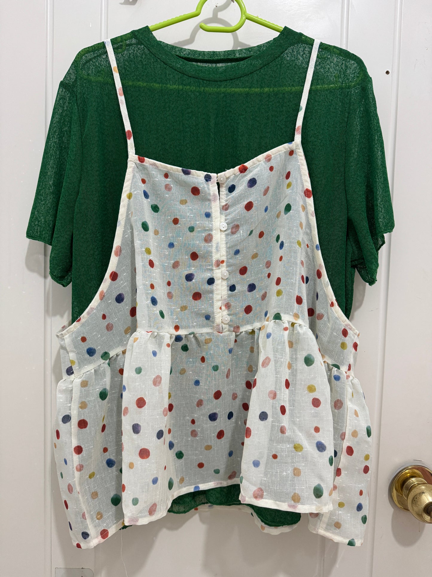 Japanese Fashion Cute Style Shirt Series | Mori  Colourful Dots Tank Top - Kawaii Fashion Items