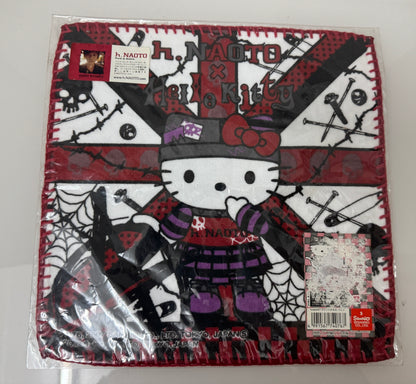 Japan Sanrio Hello Kitty x h Naoto Face Towel | Purple Red Black Punk Style - Retired 2007