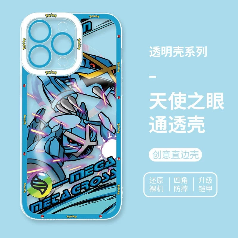 Japan Cartoon Pokemon Mega Evolution Anime | Metagross Scizor Latios Garchomp Rayquaza Lucario Charizard X Y Gardevoir - iPhone Case PLUS SE2 XS XR X 11 12 13 14 15 16 16e 17 17 17e Pro Promax 12mini 13mini
