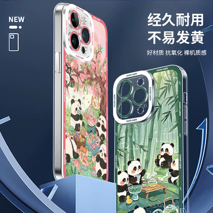 Cute Animal Panda | Season Times - iPhone Case PLUS SE2 XS XR X 11 12 13 14 15 16 16e 17 17e Pro Promax 12mini 13mini