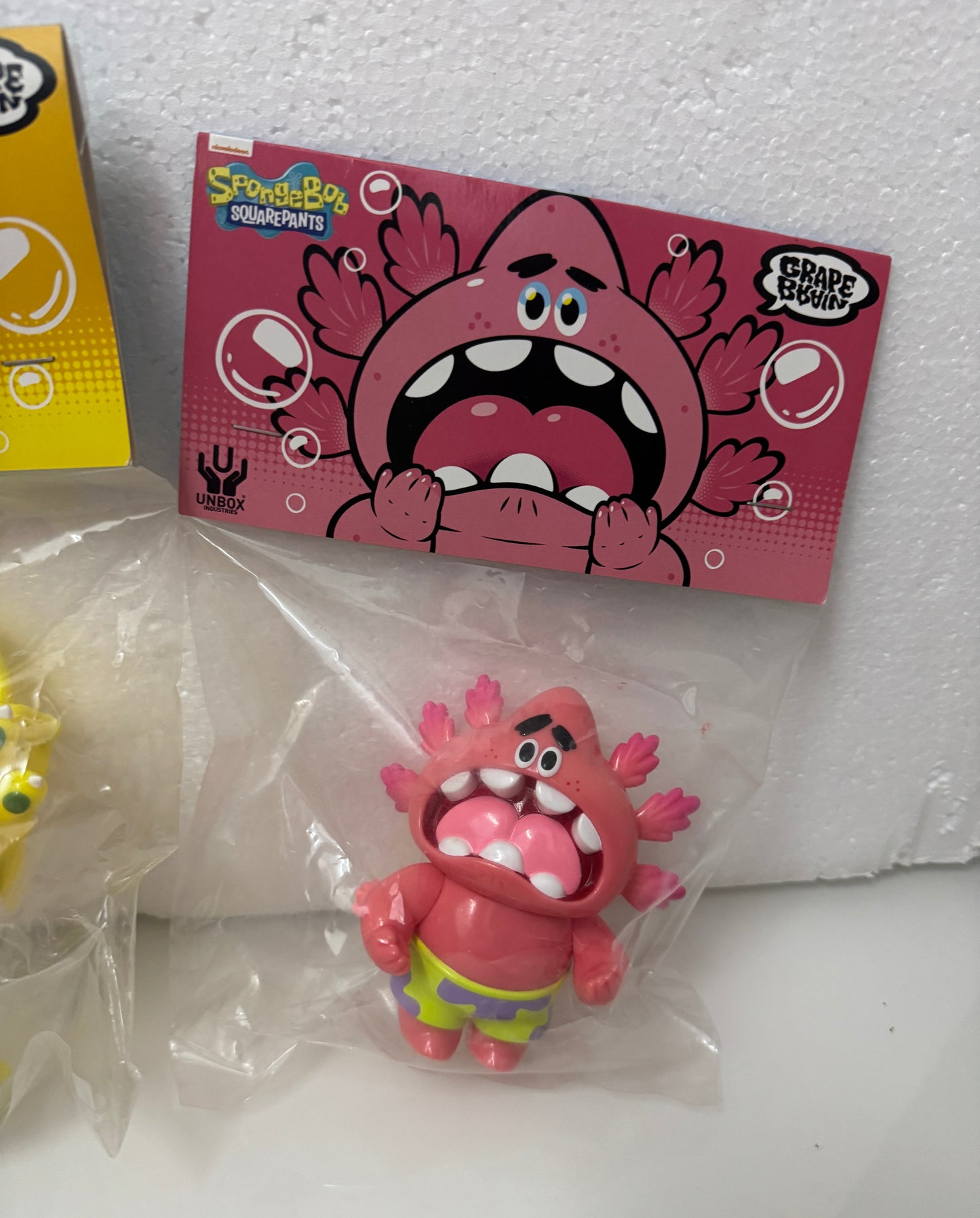 Japan Artist GRAPE BRAIN | Hell's Cat & Macaroni Sponge & Patrick Original Version - Sofubi Figure Soft Vinyl Rare