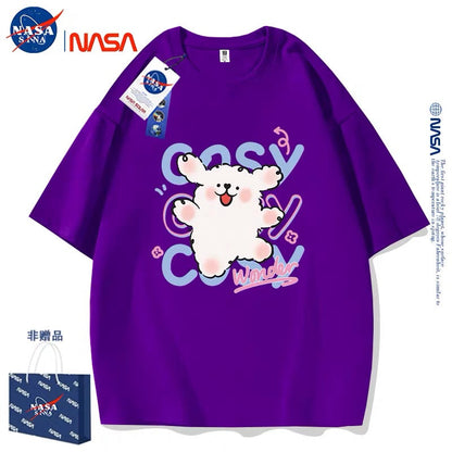 Cute Cartoon Doggie Maltese Puppy Style T-Shirt Series | Say Hello with Smile Part2 - Kawaii Fashion Items for Child & Adult