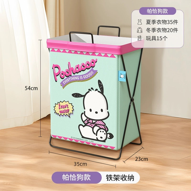 Japanese Cartoon Sanrio with Friends Giant Storage Basket | Hello Kitty My Melody Kuromi Cinnamoroll Pochacco - 54cm tall Bathroom Bedroom Girl Gift