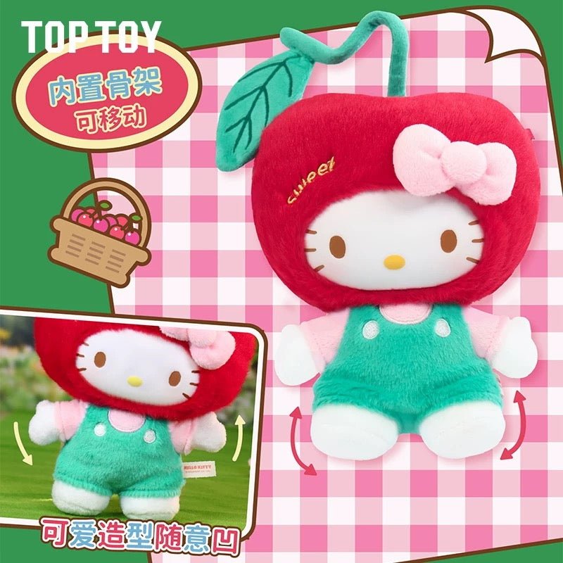 TopToy Sanrio Characters Cherry Hello Kitty Plush Doll Body Can Move - Collectable Kawaii Toys