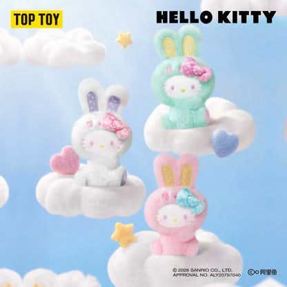 TOPTOY x Sanrio Hello Kitty | Rainbow Rabbit Series - Plush Vinly Keychain Pendant Blind Box