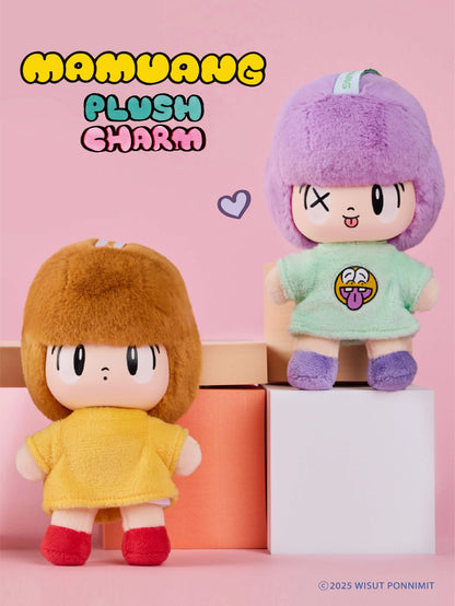 Mamuang Plush Charm | Plush Vinly Vintage Cute Girl - Collectable Toys Mystery Blind Box