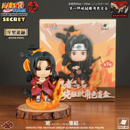 Naruto Ninja The Akatsuki Group Q Version Series Part 1 | Naruto Shippuuden Uchiha Itachi Sasori Deidara Tobi Hoshigaki Kisame Zetsu - Figure Collectable Toys Mystery Blind Box