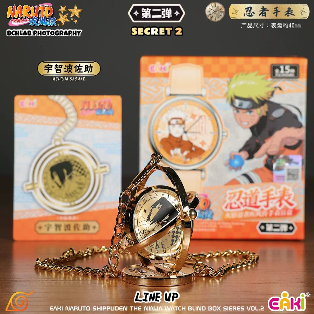 Eaki X Naruto Ninja Part 2 Watch Accessories Series | Naruto Shippuuden Naruto Sasuke Sakura Kakashi Gaara Neji Hinata Itachi Uchiha Madara Obito - Watch Collectable Toys Mystery Blind Box