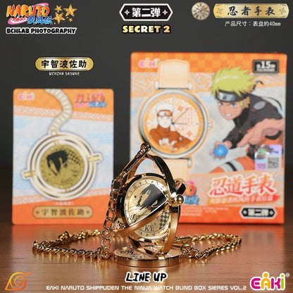 Eaki X Naruto Ninja Part 2 Watch Accessories Series | Naruto Shippuuden Naruto Sasuke Sakura Kakashi Gaara Neji Hinata Itachi Uchiha Madara Obito - Watch Collectable Toys Mystery Blind Box