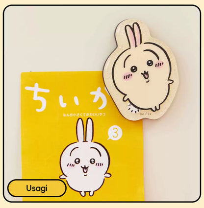 ChiiKawa X Miniso | ChiiKawa Hachiware Usagi Momonga Kurimanju Rakko Magnet with Card - Kawaii Item Cute Accessories