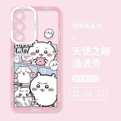Japanese Cartoon Comic Outing Version | Chiikawa Hachiware Usagi Momonga - Phone Case Samsung Galaxy S26 S25 S24 S23 S22 S21 FE Ultra Edge