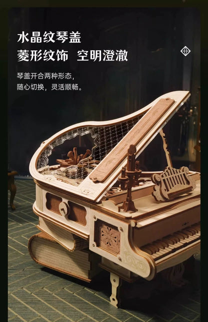 Craft Kits Wooden Music Box | Magical Piano - DIY Handmade Mini World Miniature Gift