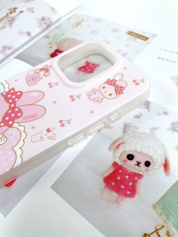 Japanese Cartoon Lovely My Melody iPhone Case 12 13 14 15 Pro Promax