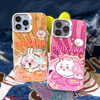 Japanese Cartoon ChiiKawa DJ Music Player | ChiiKawa Hachiware Usagi Momonga - iPhone Case 11 12 13 14 15 16 Pro Promax