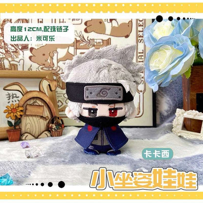 Japanese Anime Naruto Ninja Sitting Keychain | Naruto Sasuke Kakashi Gaara Itachi Cute Kawaii 12cm Doll - Cute Kawaii Item