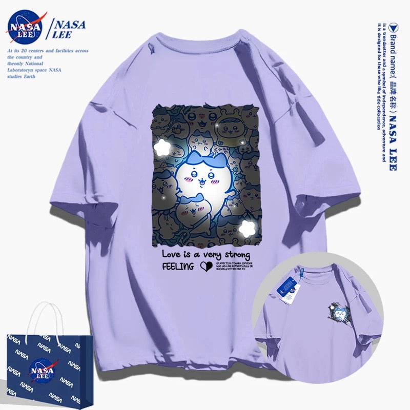 Japanese Cartoon ChiiKawa Casual Style T-Shirt Series | Hachiware Light - Kawaii Fashion Items