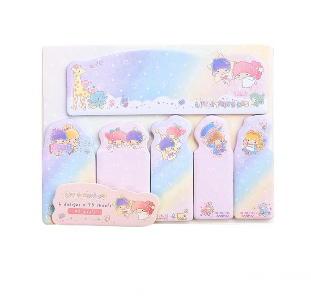 Sanrio Japan Cute Cartoon Pastel Memo Stickers | Hello Kitty Little Twin Stars My Melody Cinnamoroll Pompompurin Gudetama - 90Sheets