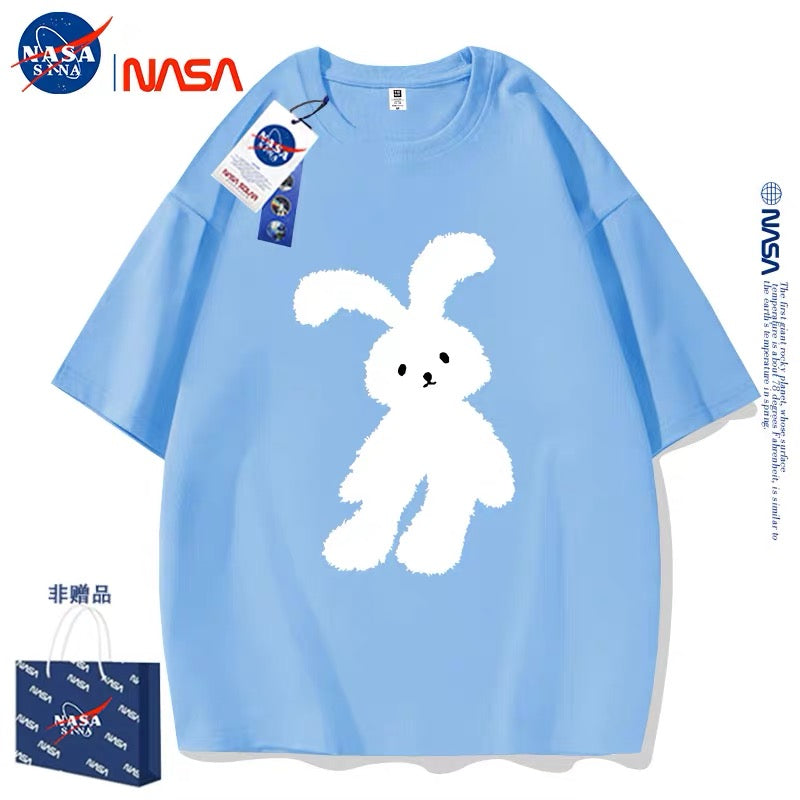 Cute Animals Rabbit Style T-Shirt Series | White Teddy Rabbit Part2 - Kawaii Fashion Items for Child & Adult