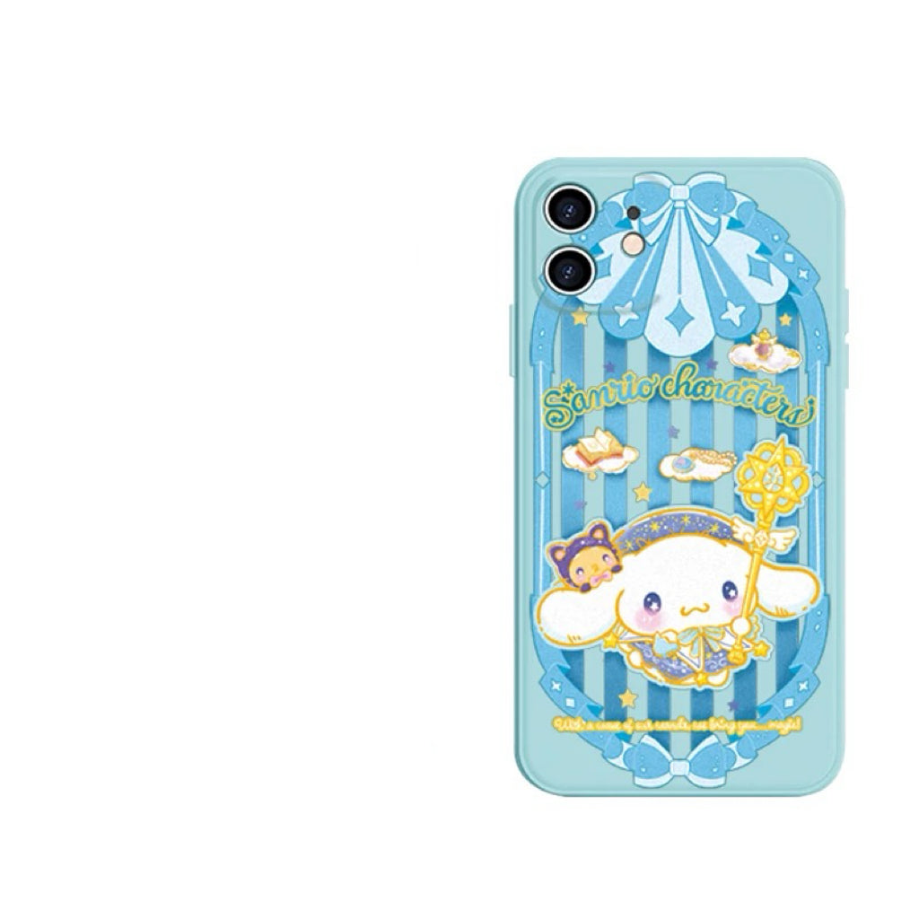 Japanese Cartoon Sanrio Magic School | Cinnamoroll Wizard Laser Colour Clear - iPhone Case 11 12 13 14 15 16 Pro Promax KawaiiGiftLand