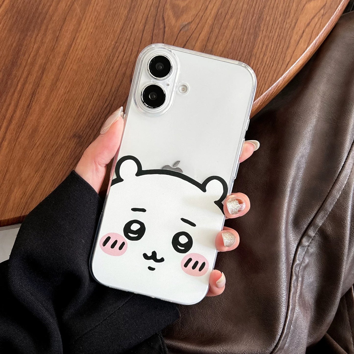 Japanese Cartoon Chiikawa | ChiiKawa Hachiware Usagi Happy Soft Clear Case - iPhone Case 11 12 13 14 15 16 17 ProMax Pro Plus