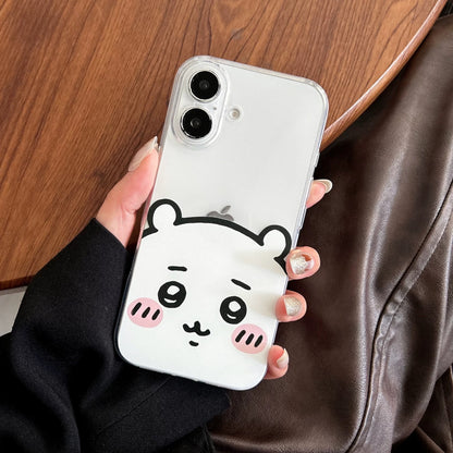 Japanese Cartoon Chiikawa | ChiiKawa Hachiware Usagi Happy Soft Clear Case - iPhone Case 11 12 13 14 15 16 17 ProMax Pro Plus