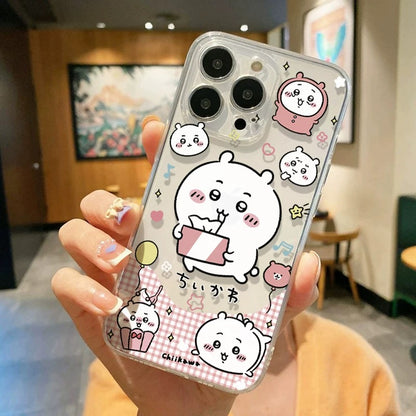 Japanese Cartoon Chiikawa Clean Case | Take Somethings Daily Chiikawa Hachiware Usagi Momonga Rakko 5 Styles - iPhone Case PLUS SE2 11 12 13 14 15 16 16e 17 17e Pro Promax 12mini 13mini
